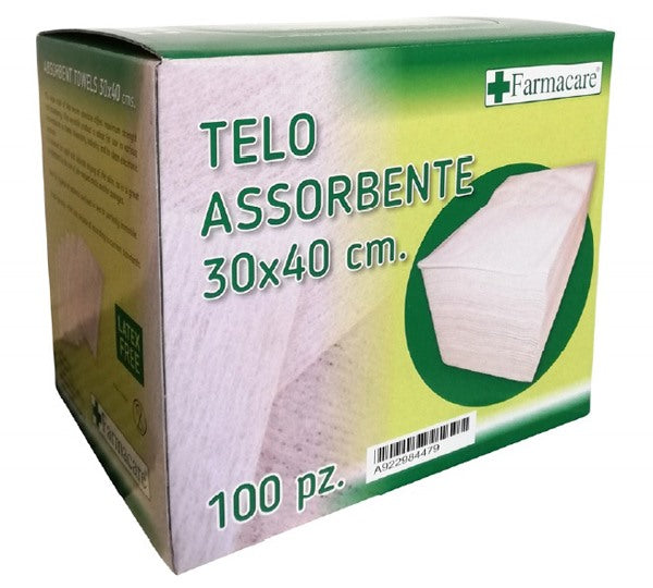 farmacare telo assorbente 30x40cm 100 pezzi farmacare