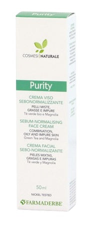 farmaderbe srl purity crema viso sebonormalizzante 50 ml farmaderbe ean 8058456781648