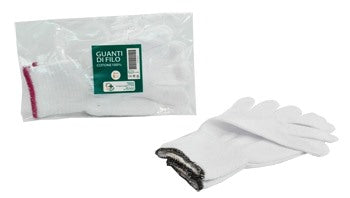 farvisan srl guanto di filo cotone 100 bianco per allergie dermatologiche 7 1 paio farvisan