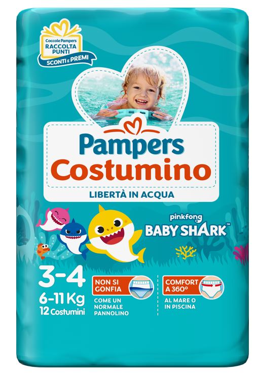 fater babycare pampers costumino baby shark cp s3 4 12 pezzi pampers ean 8001480302174