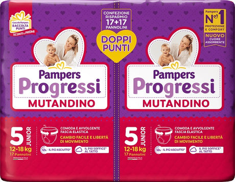 fater babycare pampers progressi mutandino junior pacco doppio 34 pezzi pampers ean 8001480307377