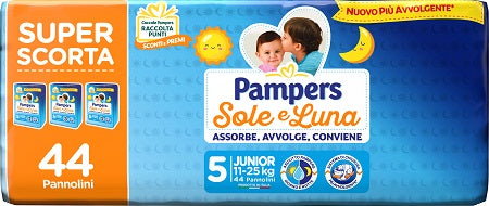 fater babycare pampers sole luna trio junior 44 pezzi pampers ean 8001480306585