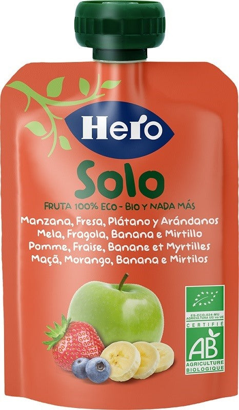 fater hero solo frutta frullata 100 bio mela banana fragola 100 g hero solo ean 8410175070616