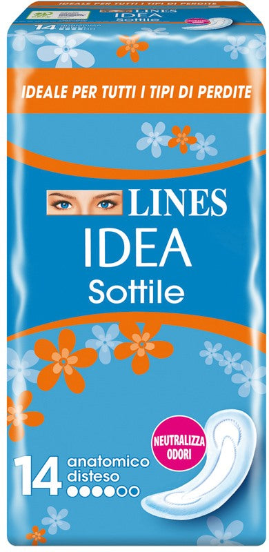 fater lines idea assorbente sottile disteso anatomico 14 pezzi lines ean 8001480401723