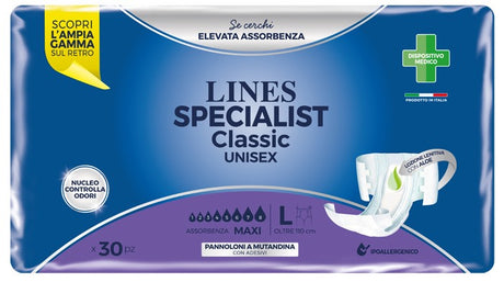 fater lines specialist classic pannolone mutanda maxi large 30 pezzi lines ean 8001480503458