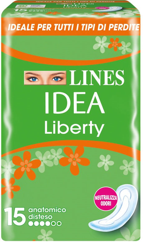 fater spa lines idea assorbente liberty anatomico 15 pezzi lines ean 8001480401693
