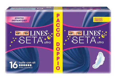 fater spa lines seta ultra assorbente notte 16 pezzi lines ean 8001480400658