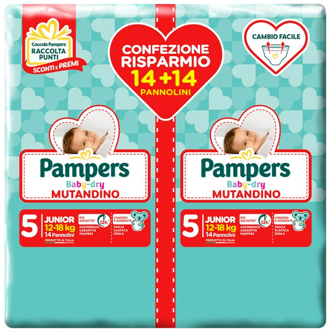 fater spa pampers baby dry pannolino a mutandina duo downcount junior 28 pezzi pampers ean 8001480301276