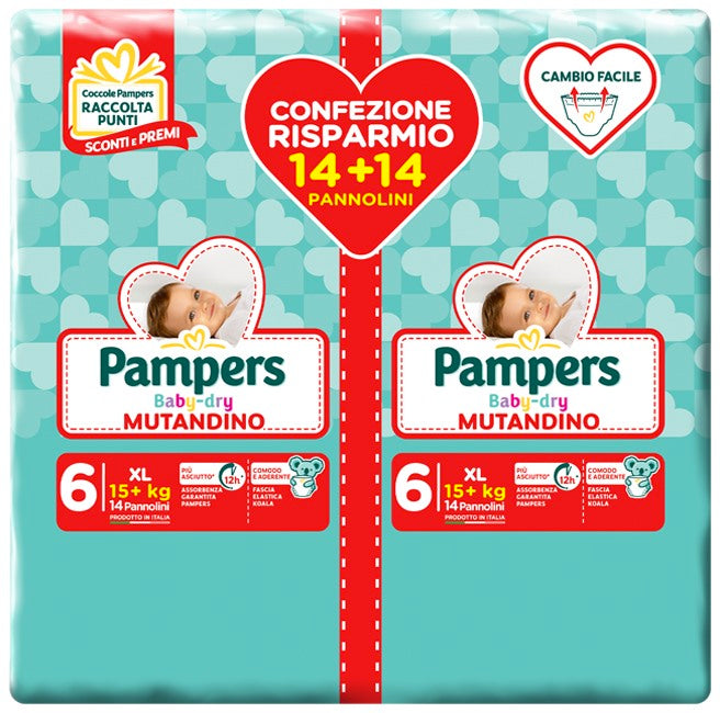 fater spa pampers baby dry pannolino a mutandina duo downcount xl 28 pezzi pampers ean 8001480301283