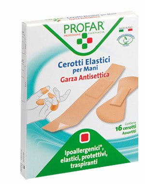 federfarma co cerotto elastrici mani dita articolazioni 16 pezzi assortiti profar profar