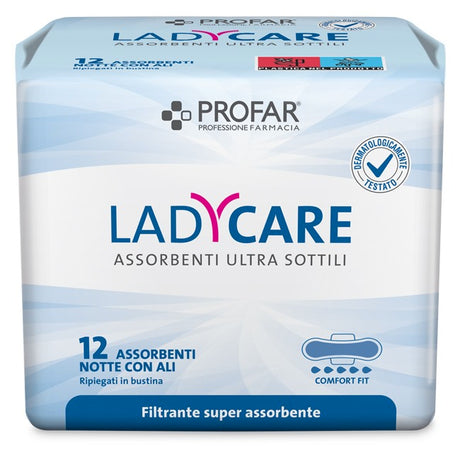 federfarma co ladycare assorbenti notte con ali 12 pezzi profar profar