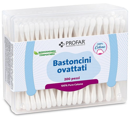 federfarma co profar bastoncini ovattati 200 pezzi profar