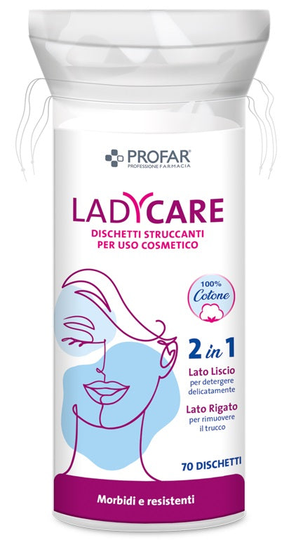 federfarma co profar ladycare dischetti struccanti 70 pezzi profar