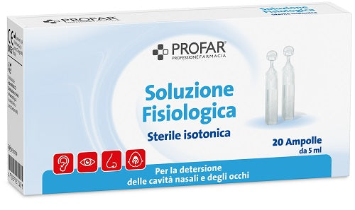 federfarma co profar soluzione fisiologica sterile isotonica 2 ml 20 ampolle profar
