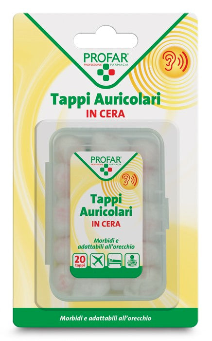 federfarma co tappi auricolari in cera 20 pezzi profar profar
