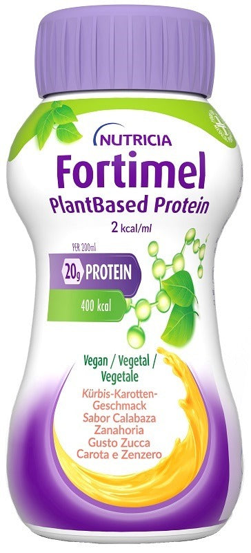 fortimel fortimel plantbased protein zucca carota 4 bottigliette da 200 ml fortimel ean 8716900588525