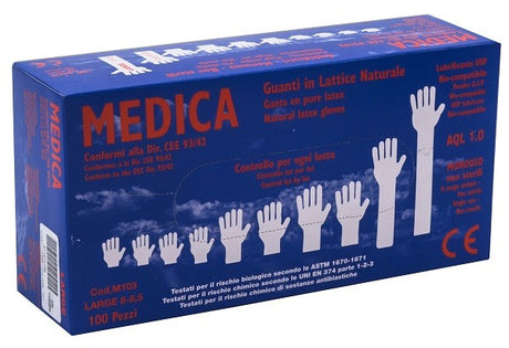 gammadis farmaceutici guanti lattice con polvere large 100 pezzi gammadis