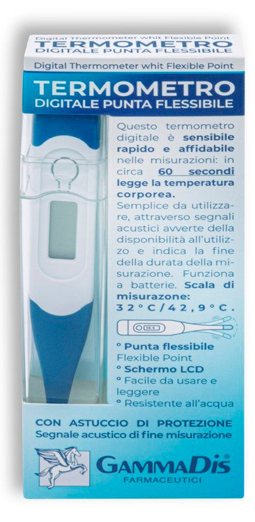 gammadis termometro digitale punta flessibile con custodia protettiva gammadis
