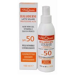 halo pharma haloderm latte solare spf50 protezione alta 150 ml ean 8055320370144