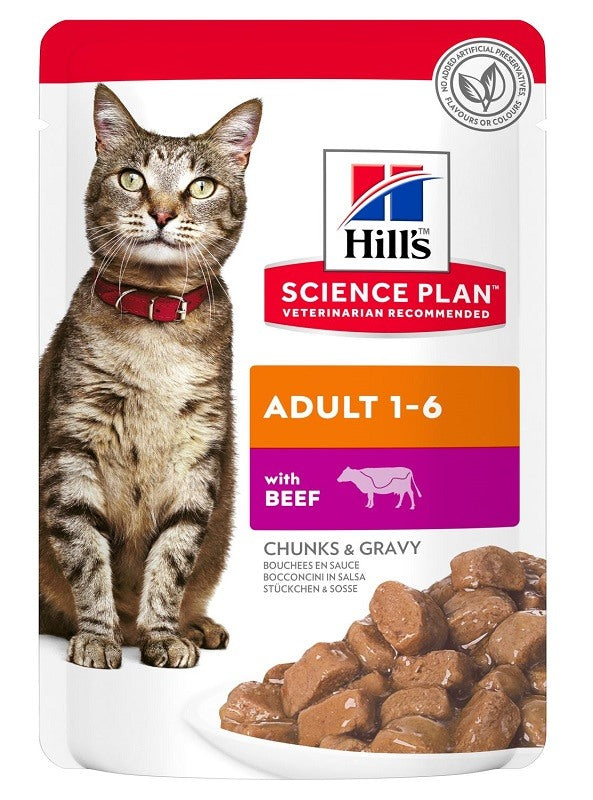 hills pet nutrition science plan feline adult beef 85 g ean 0052742210605