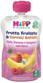 hipp italia hipp bio frutta frullatacereali antichi mela banana lampone farro 90 g hipp ean 4062300412774