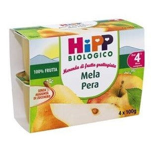 hipp italia hipp bio frutta grattuggiata mela pera 4x100 g hipp ean 4062300071025