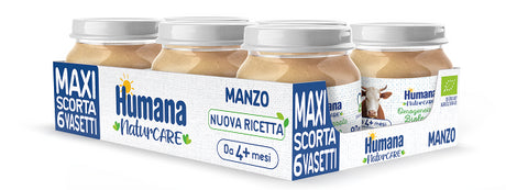humana italia spa humana omogeneizzato manzo bio 6 vasetti da 80 g humana ean 8031575654352