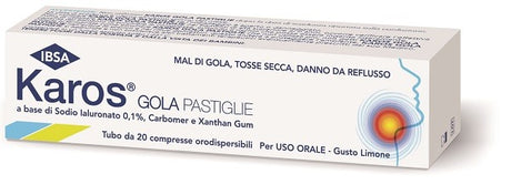 ibsa farmaceutici italia srl karos gola 20 pastiglie orodispersibili karos ean 8033638951187