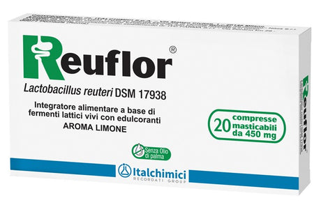 italchimici recordati reuflor 20 compresse masticabili aroma limone reuflor ean 8032790080025
