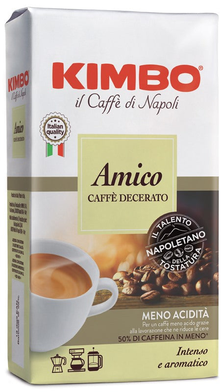kimbo spa kimbo amico caffe torrefatto decerato e macerato 225 g ean 8002200103323