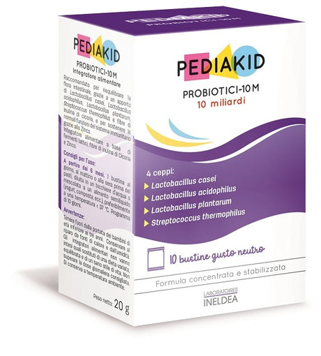 laboratoires ineldea pediakid probiotici 10m 10 bustine ean 3700225602269