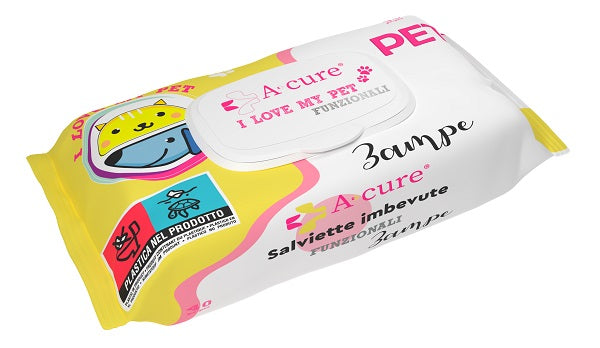 lc consulting acure i love my pet funzionale salviette pop up zampe 40 pezzi ricarica ean 8054521802164