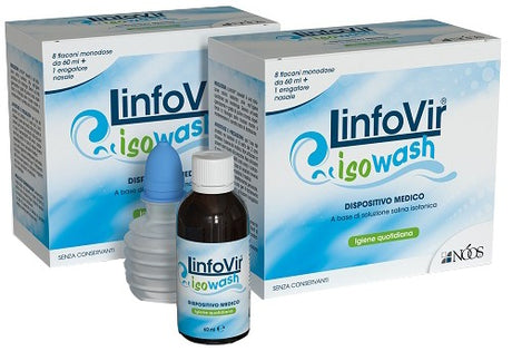 linfovir soluzione salina isotonica linfovir isowash 2 astucci da 8 flaconi da 60 ml linfovir ean 8052107200656