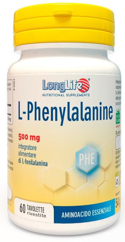 longlife longlife l phenylalanine 500 mg 60 tavolette long life ean 8054521003882
