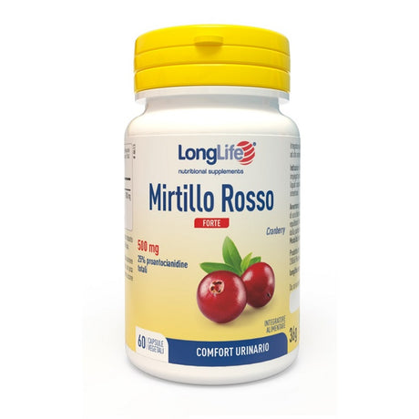 longlife longlife mirtillo rosso forte 60 capsule vegetali longlife ean 8054521004391