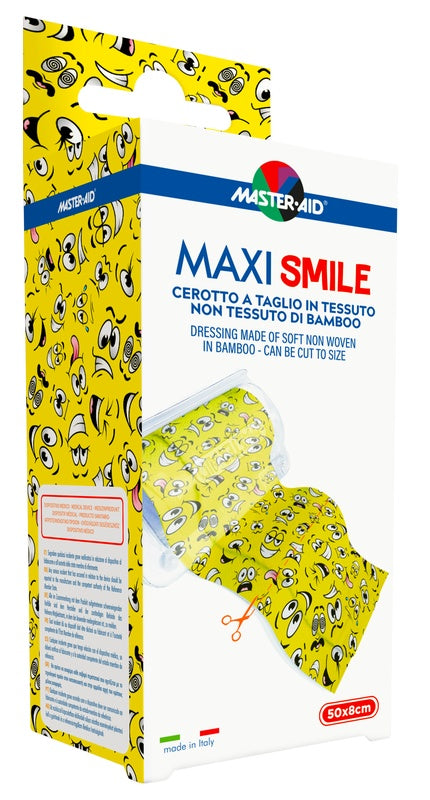 master aid cerotto a taglio master aid maxi smile tnt 50 x 8 cm master aid ean 8032956145520