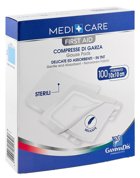 medicare garza medicare tnt 10x10 cm 100 pezzi medicare ean 8053470801327