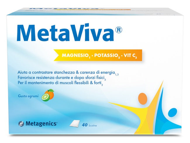 metagenics belgium bvba metaviva magnesiopotassiovitamina c 40 bustine metagenics ean 5400433333617