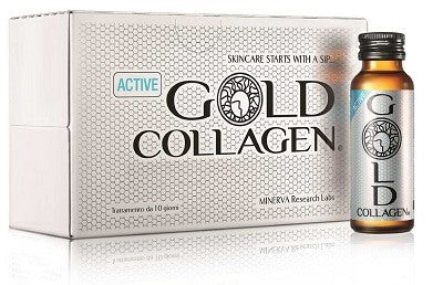 minerva research labs gold collagen active 10 flaconcini 50 ml gold collagen ean 5060259570247