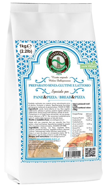 molino dallagiovanna g r v preparato speciale per pane e pizza senza lattosio 1 kg ean 8033772091152