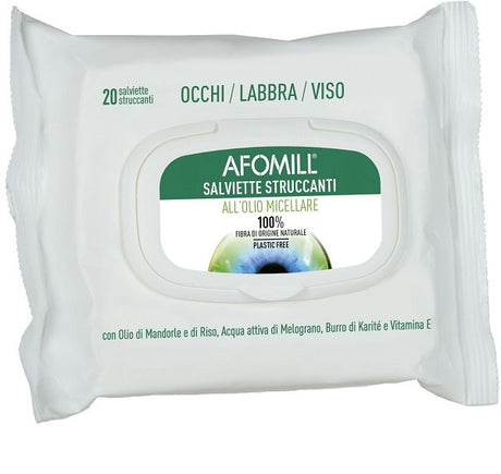 montefarmaco otc afomill salviettine struccanti olio micellare 20 pezzi afomill ean 8058363616781