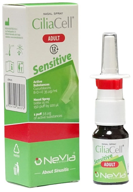 nessuno ciliacell nasal spray adult sensitive 15 ml ean 8054794360378
