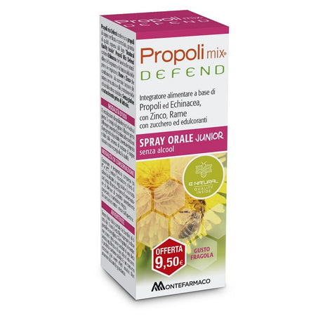 nessuno propoli mix defend spray junior 30 ml senza glutine senza alcol gusto fragola ean 8058363622638
