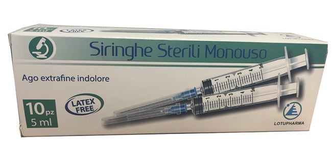 nessuno siringa sterile monouso da 5 ml lotupharma 10 pezzi ean 8050593878007