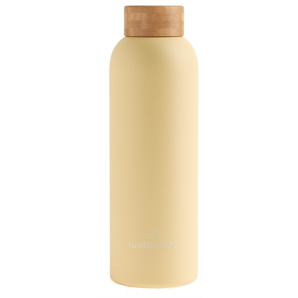 nessuno waterdrop bottiglia acciaio pastel yellow matt da 600 ml ean 9120077856391