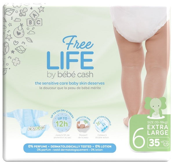 ontex freelife by bebecash pants xl taglia 6 17 kg girovita fino a 72 cm 18 pezzi ean 5414874010099