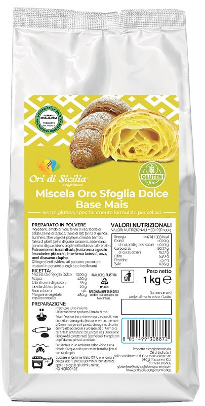 ori di sicilia ori di sicilia mix oro sfoglia dolce base mais 1 kg ean 8051499308872