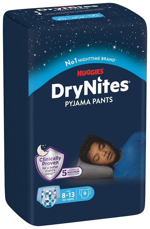 perfetti van melle italia pannolino huggies drynites 813 anni boy l 3048kg 9 pezzi huggies ean 5029053527598