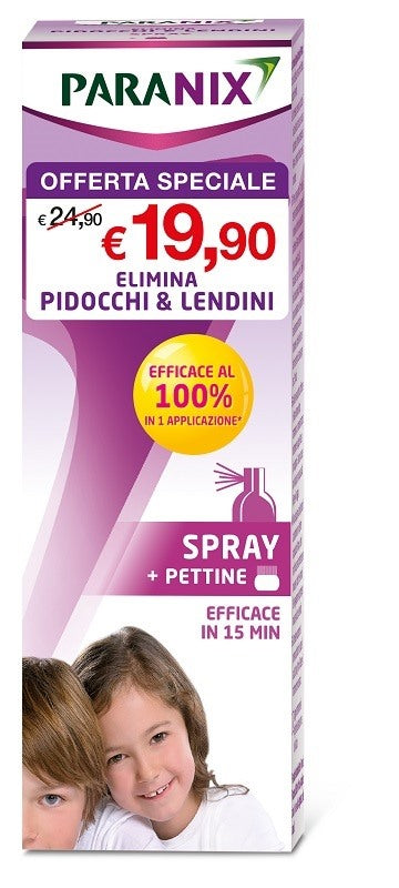 perrigo italia trattamento spray pidocchi e lendini paranix 100 ml pettine taglio prezzo paranix ean 8004283165953