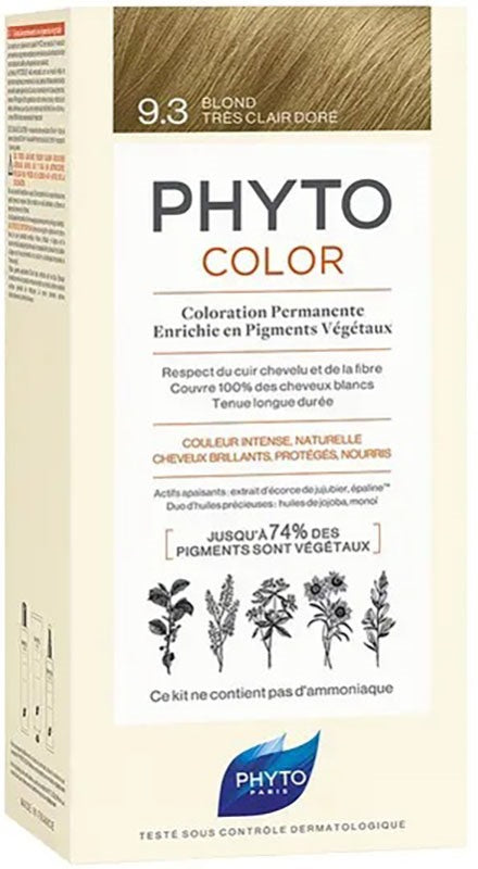 phyto laboratoire native it phytocolor 93 biondo chiarissimo dorato latte 50 ml crema 50 ml maschera 12 ml phyto ean 3338221010551